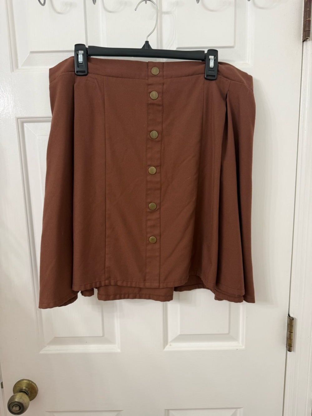 torrid Brown Button-Front Circle Skirt